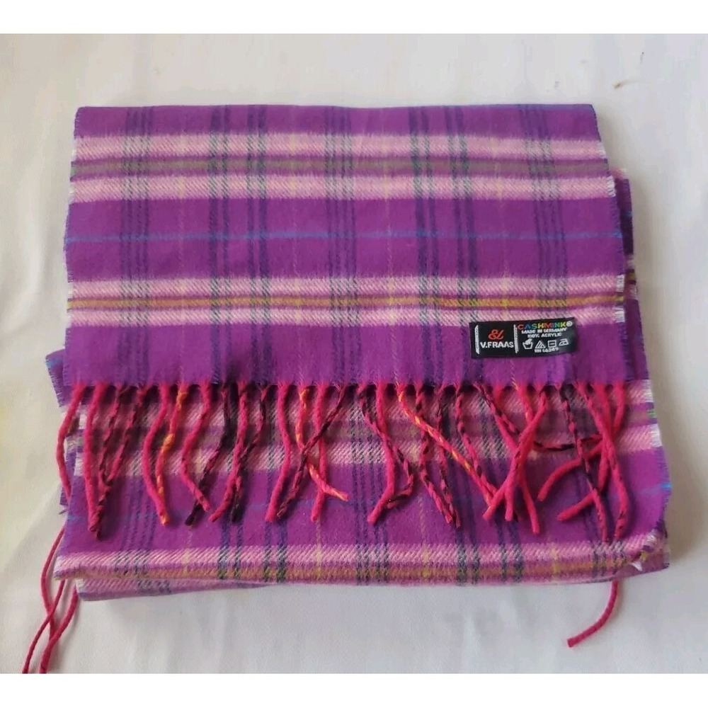 cashmink by v fraas scarf. Made in Germany Purple & Pink